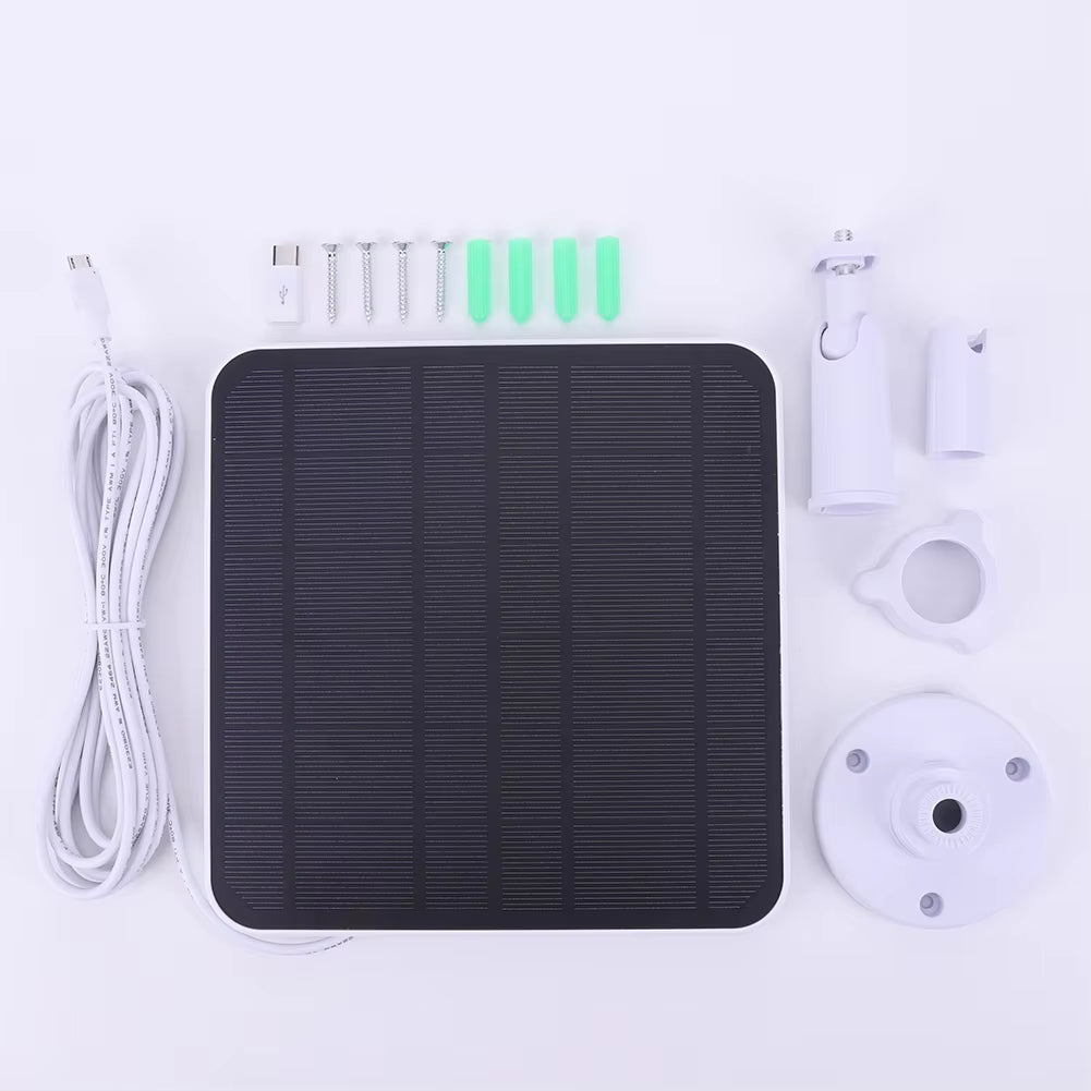 1-3PCS Waterproof 5V 20W Solar Panel for Eufycam 3/3C/2/2C/2 Pro 360°Mounting USB Solar Charger with 9.8 Ft Charging Cable