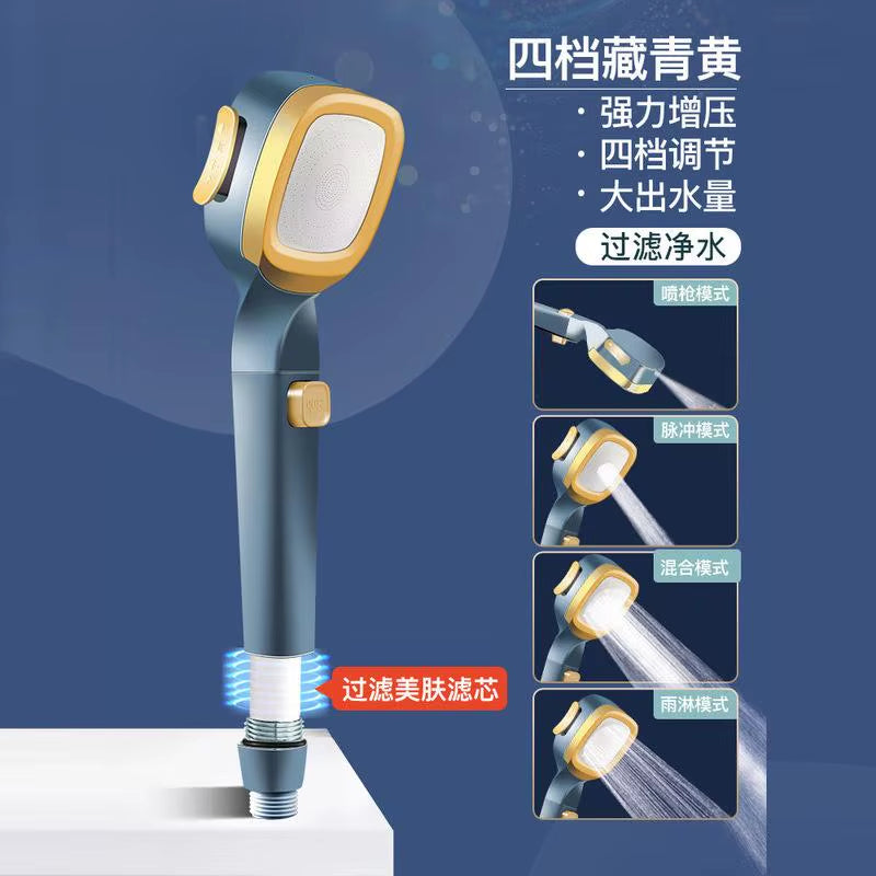 XIAOMI  Self-cleaning Shower Head with Brush One-Key Stop Water Massage High Pressure ABS Showerhead with Filter