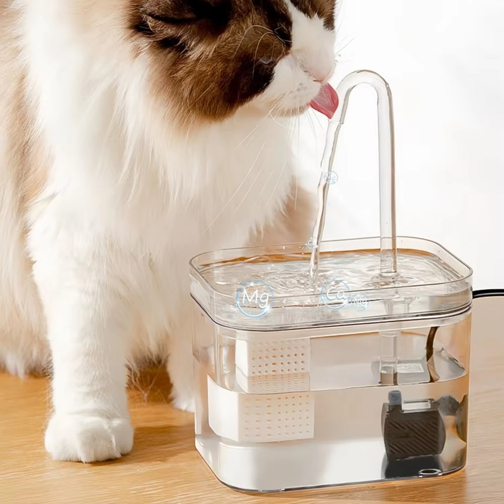 Transparent cat drinking fountain automatic circulating live water drinking basin dog smart drinking fountain pet supplies