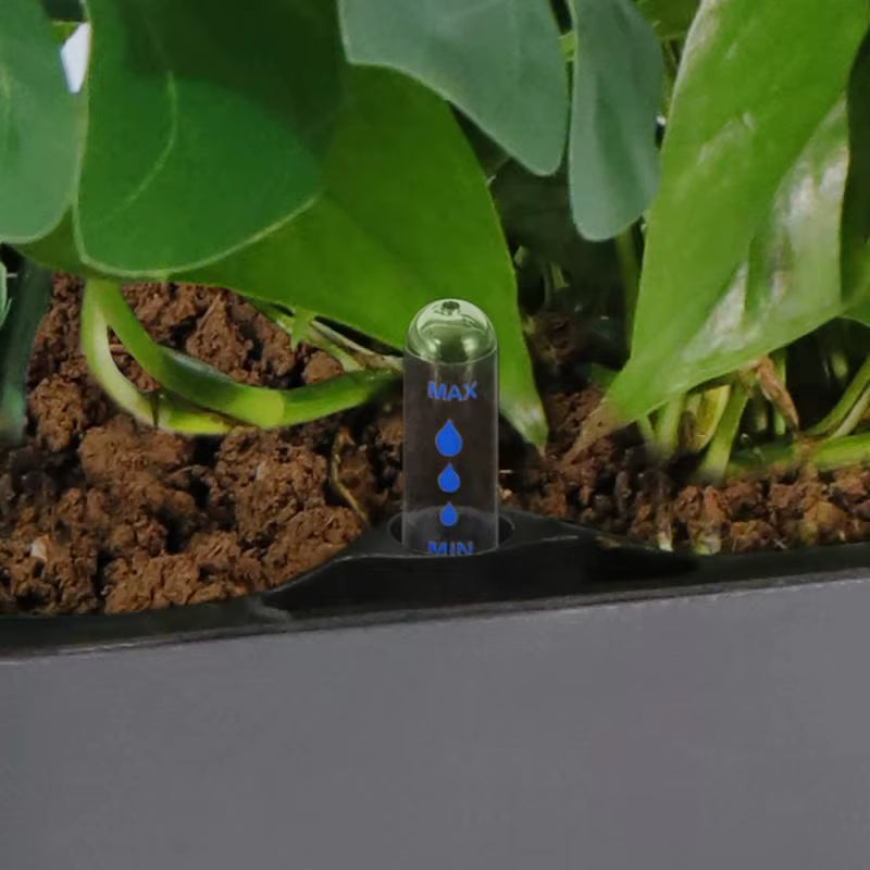 Indoor Plant With Indicator Wooden Leg Flower Containers Anti-slip Breathable Self Watering Pots Lazy Automatic Water Flowerpot