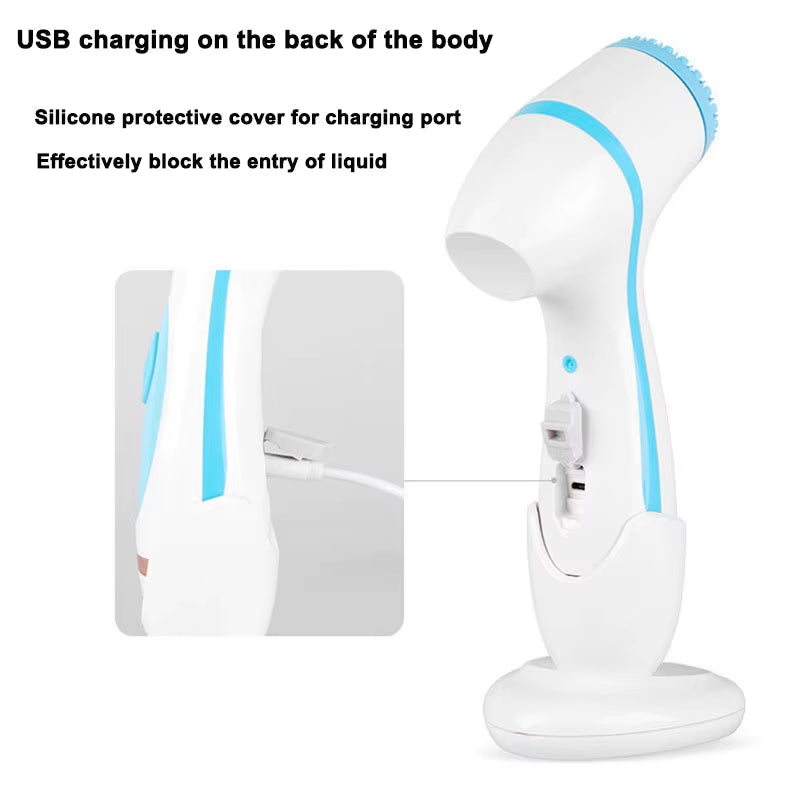 3 In 1 Electric Cleansing Brush Vibrations Facial Cleaner Face Massager Sonic Rotating Cleansing Brush Face Deep Cleansing Tool