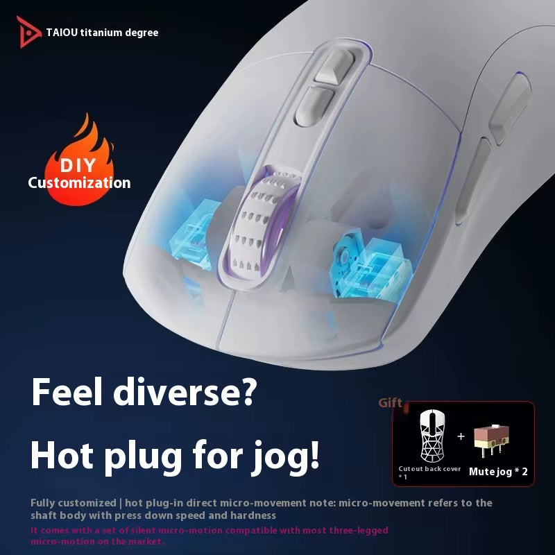 TSG809 Hollow Hole Mouse with Three Modes Wireless Ultra Light 2.4G Gaming Esports PCPAW3311 Silent Mouse Micro buttons