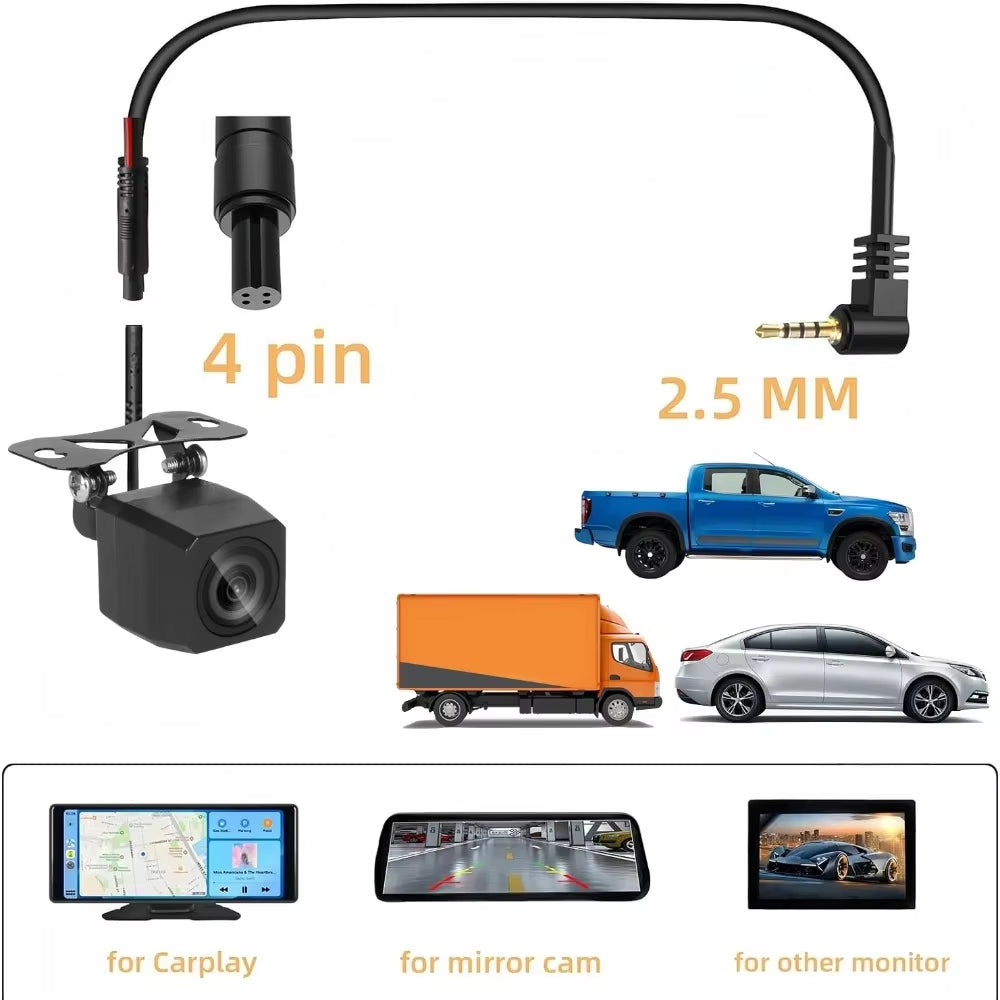 6/10M 1080P HDR Car Reverse Camera Night Vision Waterproof Auto Backup Monitor Color Image For  DVR Dashcam
