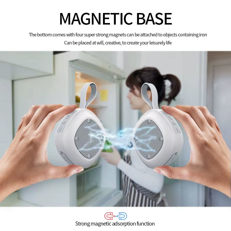 EBS-303 5W Mini Portable Fabric Mesh Speaker Bluetooth 5.0 Magnet Function Subwoofer  Waterproof  TF Card Player  Gift