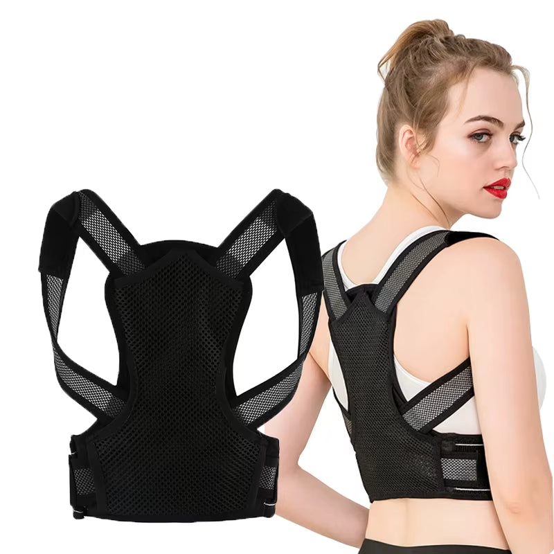 Shoulder Posture Adjustable Upper Back Brace Corrector Belt Clavicle Spine Hunchback Support and Providing Pain Relief from Neck