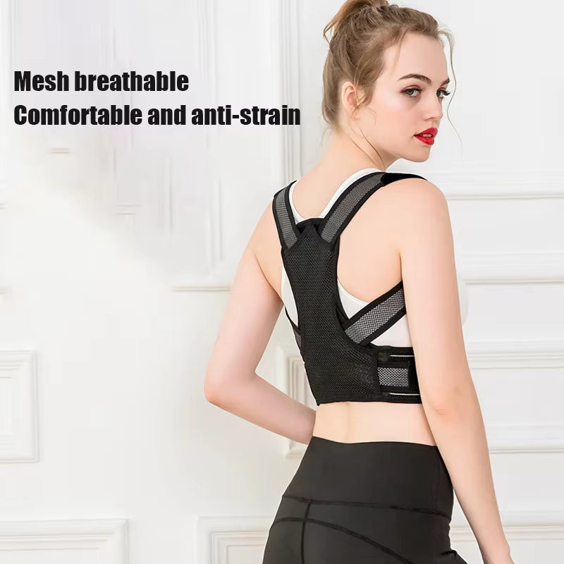 Shoulder Posture Adjustable Upper Back Brace Corrector Belt Clavicle Spine Hunchback Support and Providing Pain Relief from Neck