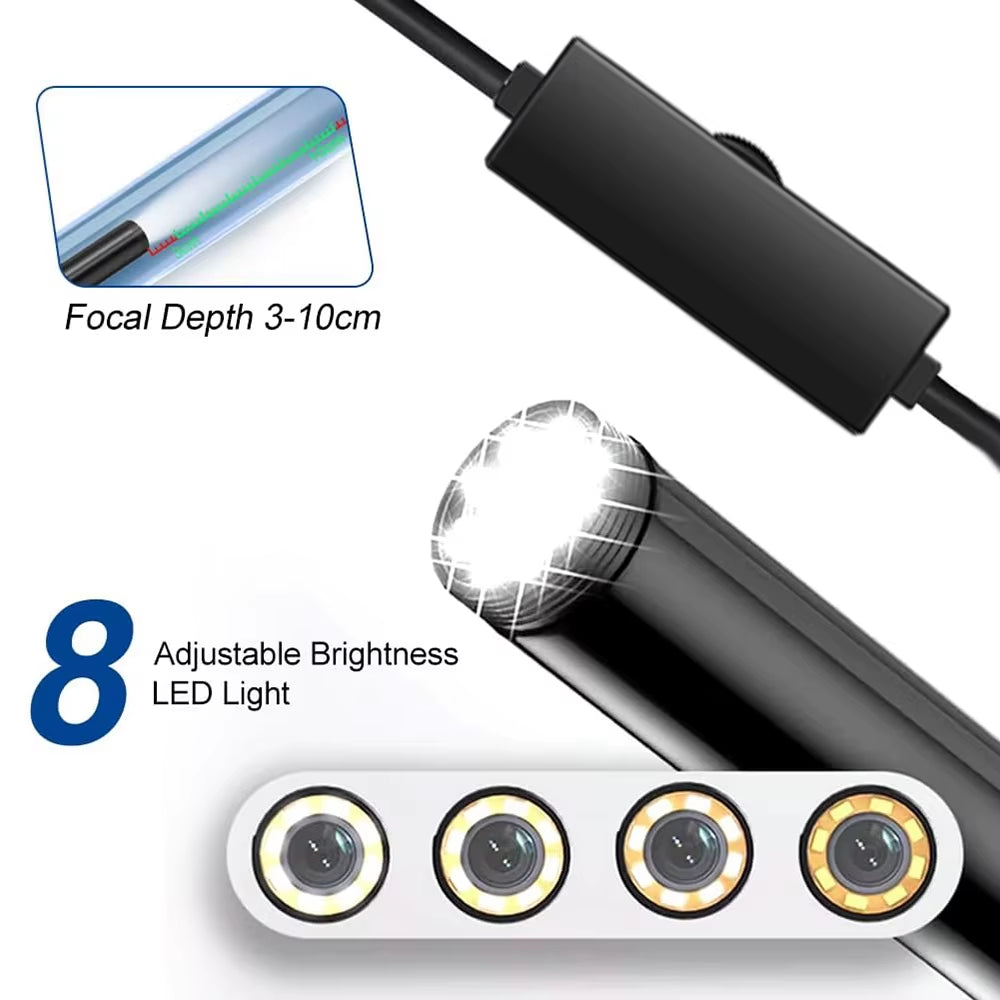 Type-C Endoscope Camera 1080P 2MP  1/3/5/10M Inspection Camera Car Pipeline Borescope For Android IOS iphone(15,16)