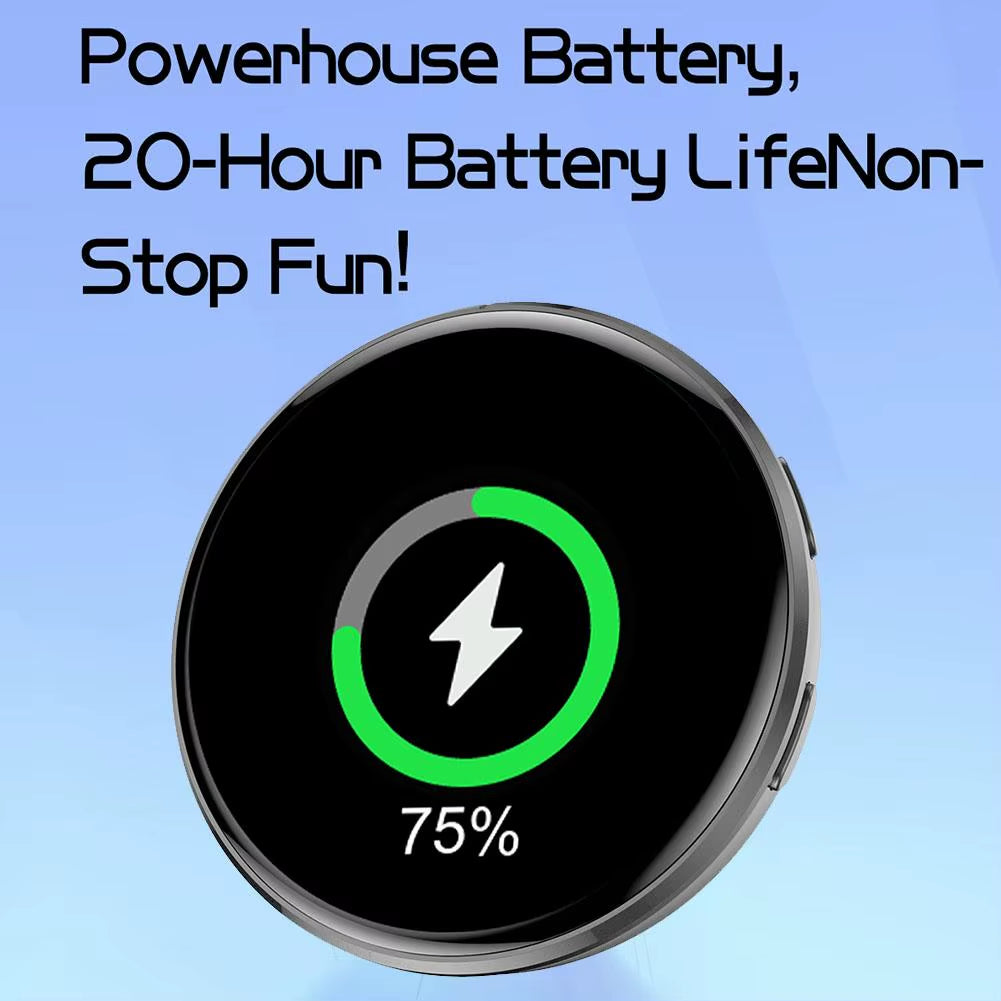 Anime Digital Smart Bluetooth Badge - Touchscreen E-Ink Photo Frame w/ Video Playback, 7-Color LED, App Control, 18H Battery