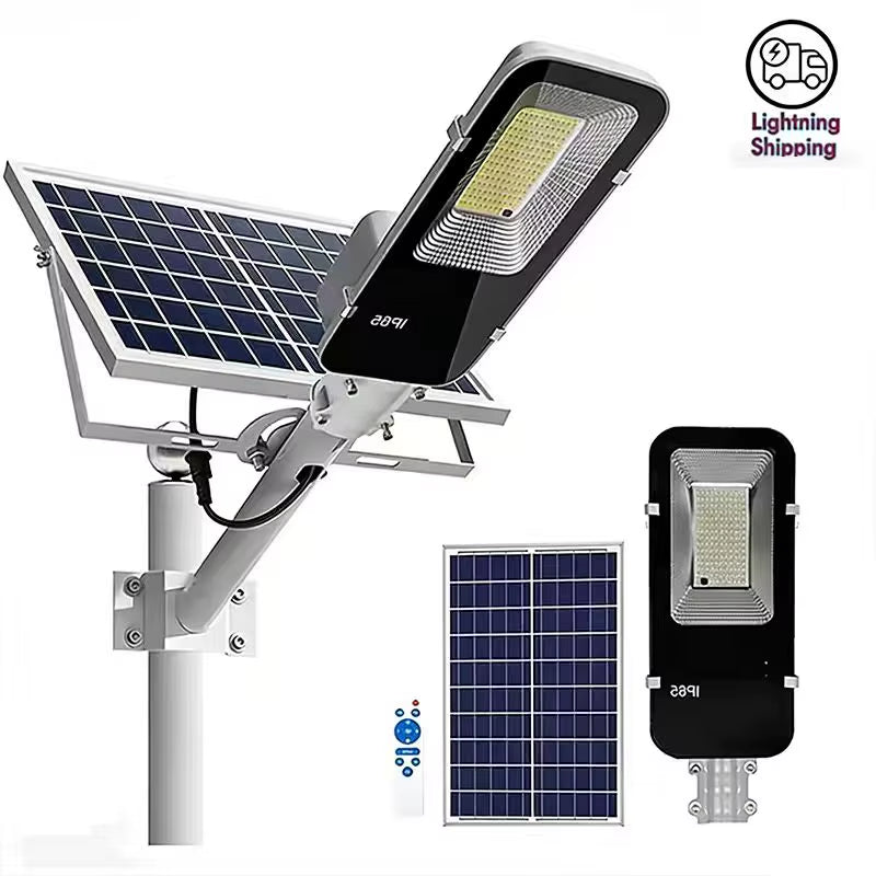 RUISENZHUO Powerful Solar Road Light,Outdoor Solar Street Lamp,Waterproof Automatic Dusk to Dawn Street Light,For Garage Garden