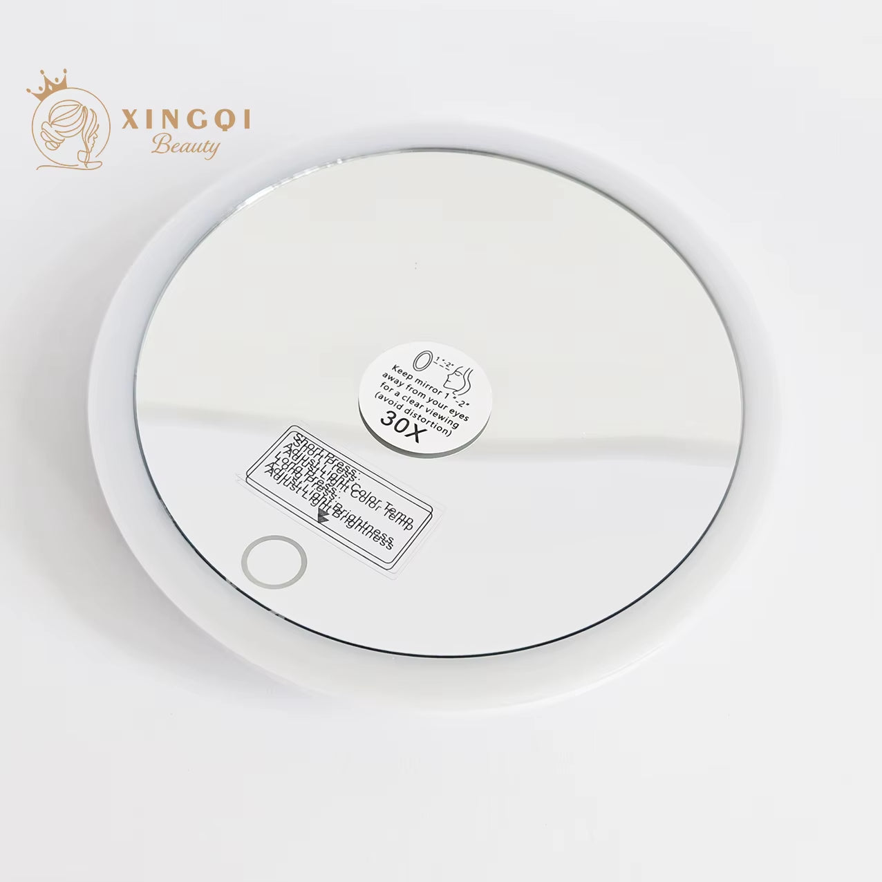 6"led mirror makeup vanity magnifying 5x 10x 20x 30x makeup led daylight mirror three lights home round lighted vanity mirror