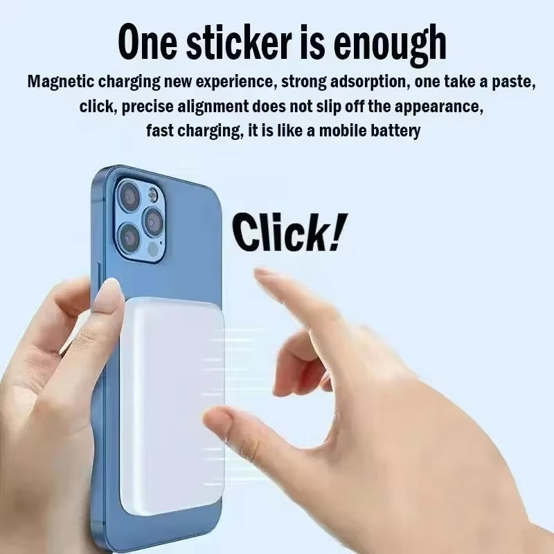 2026NEW 500000mAh Large Capacity Wireless Magnetic Power Bank Portable Battery Pack For iphone Samsung Magsafe Powerbank