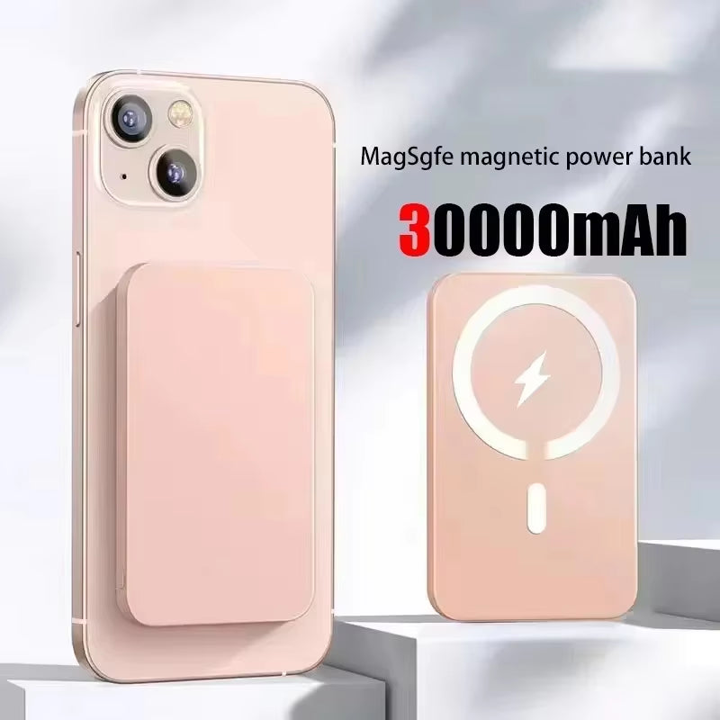 2026NEW 500000mAh Large Capacity Wireless Magnetic Power Bank Portable Battery Pack For iphone Samsung Magsafe Powerbank
