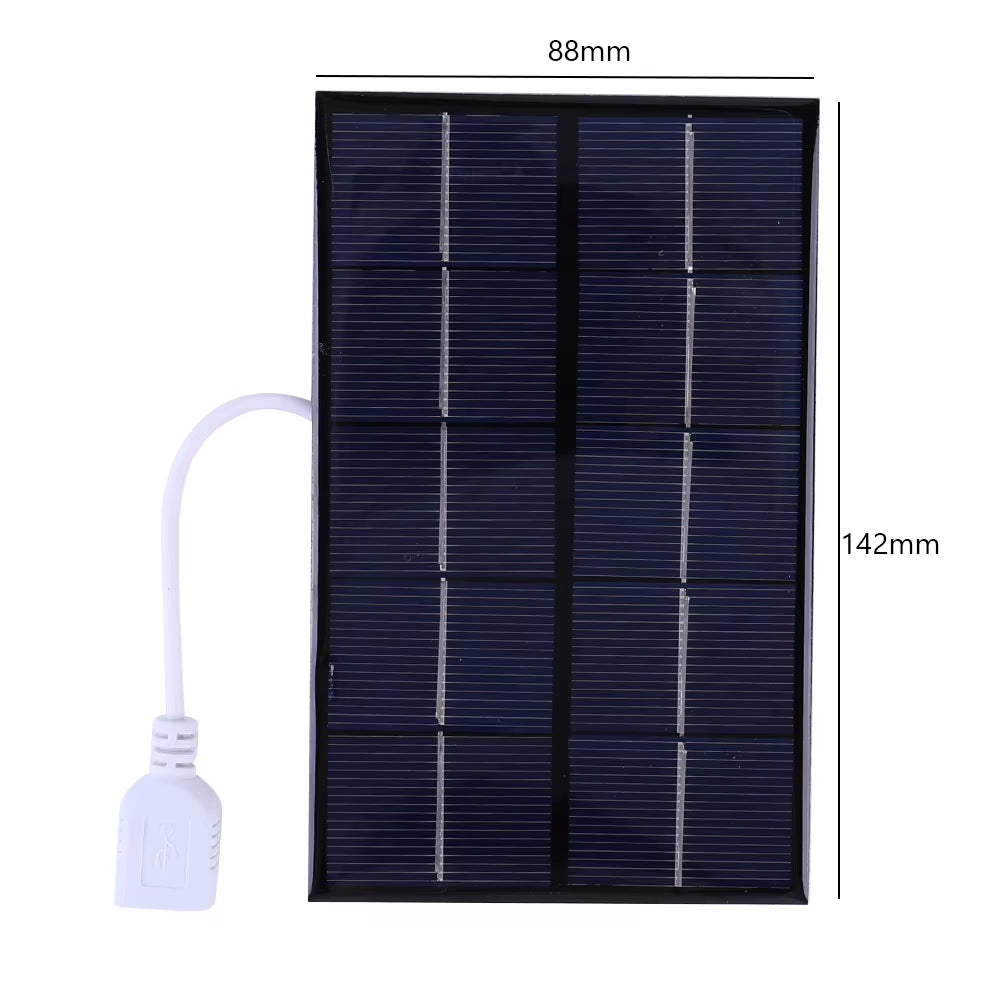 5W 5V Solar Cell Panel Polysilicon USB Solar Charging Panel Solar Plate for 3-5V Battery/Phone Charging for Outdoor Camping
