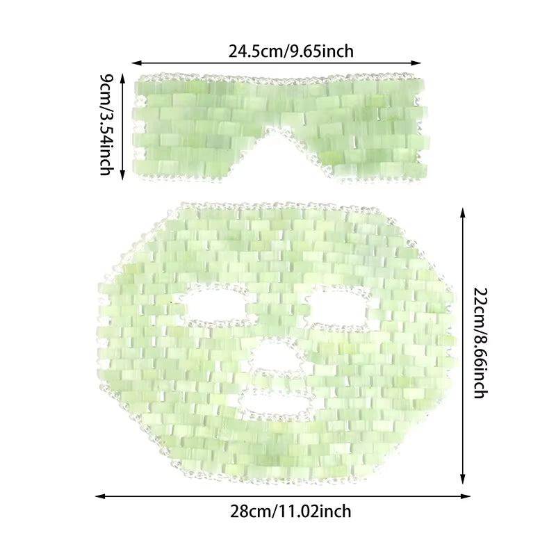 Natural Jade Eye Mask Massager Cooling Jade Eye Mask Eye For Eye Relax Sleep Massager Mask Tools Mask Care Stone Face Sleep