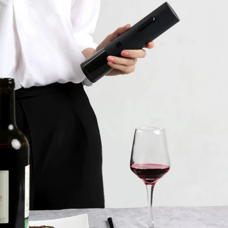Original New Huohou Automatic Red Wine Bottle Opener Electric Corkscrew Foil Cutter Cork Out Tool 6S Open