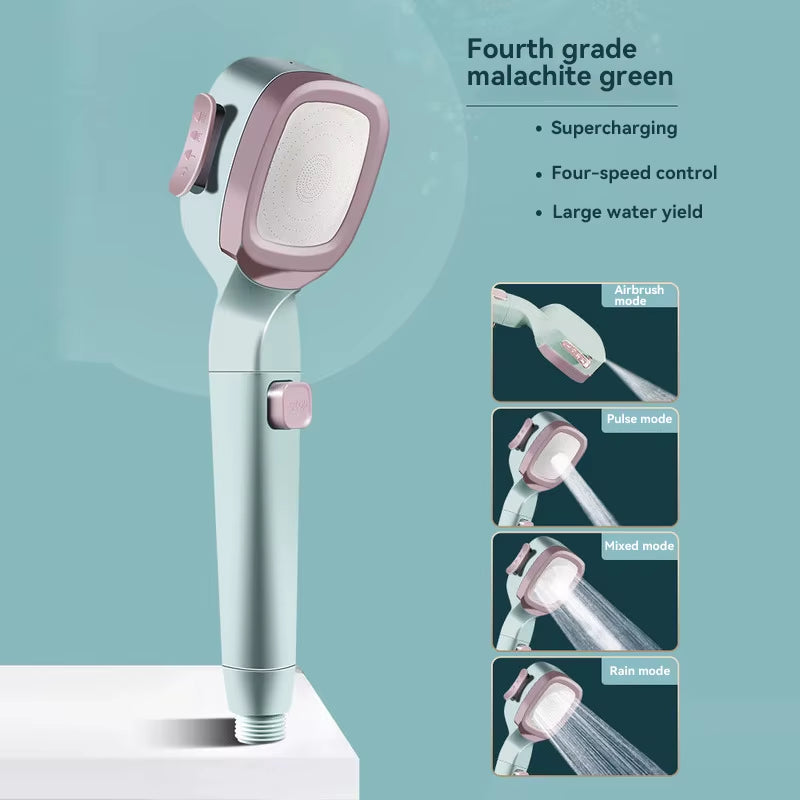 XIAOMI  Self-cleaning Shower Head with Brush One-Key Stop Water Massage High Pressure ABS Showerhead with Filter