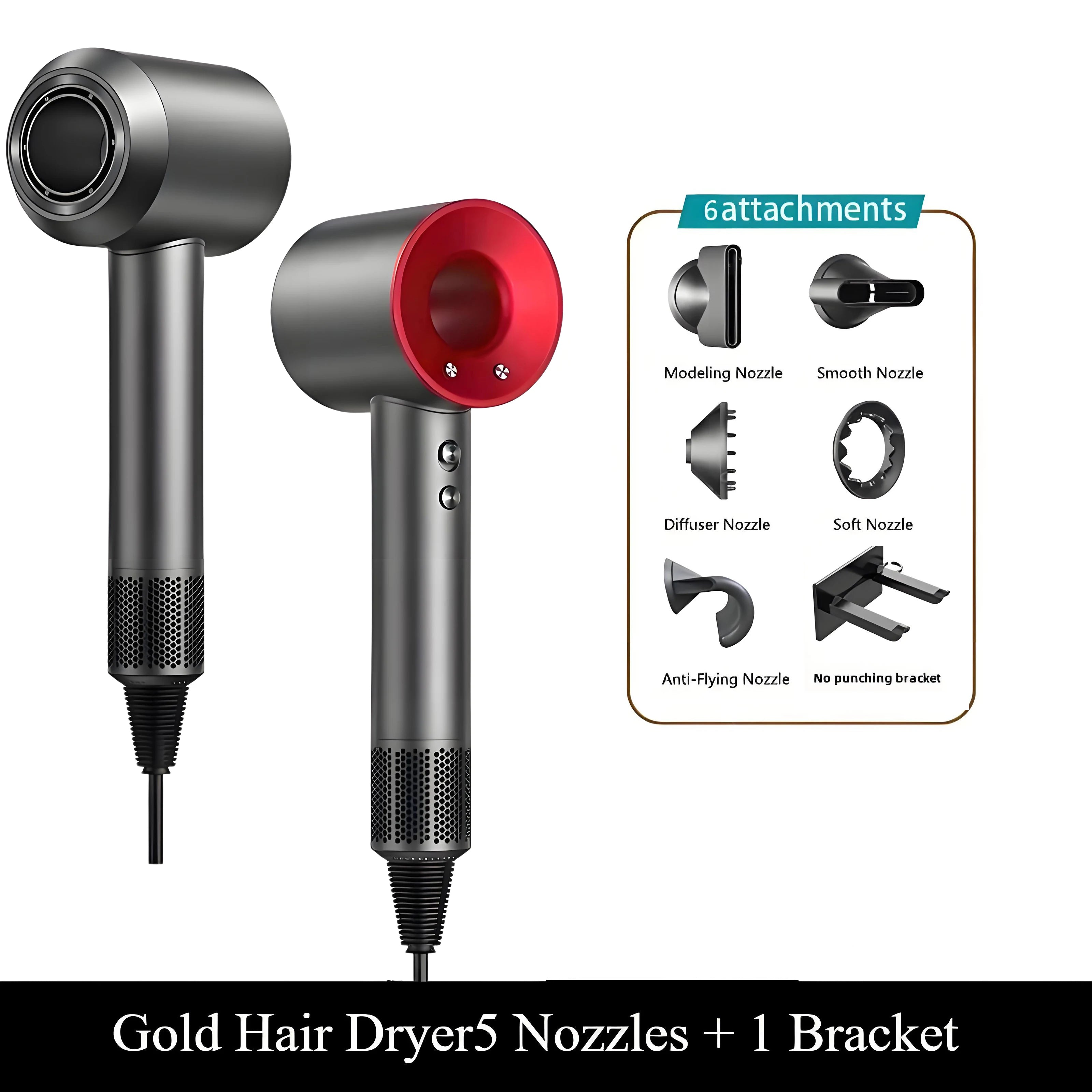 High-Speed Hair Dryer with 10M Negative Ions, Collagen, Intelligent Constant Temperature & Multi-Settings