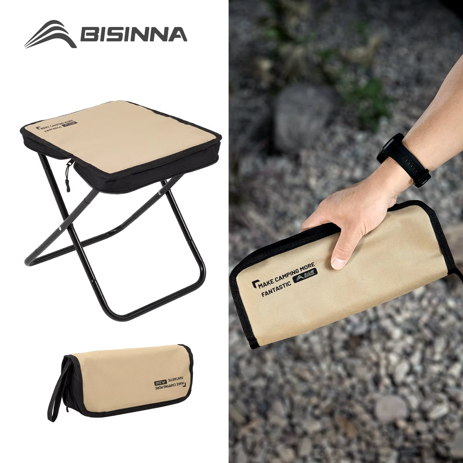 Outdoor Camping Chair Portable Folding Stool Lightweight Beach Fishing Chair Hiking Travel 의자