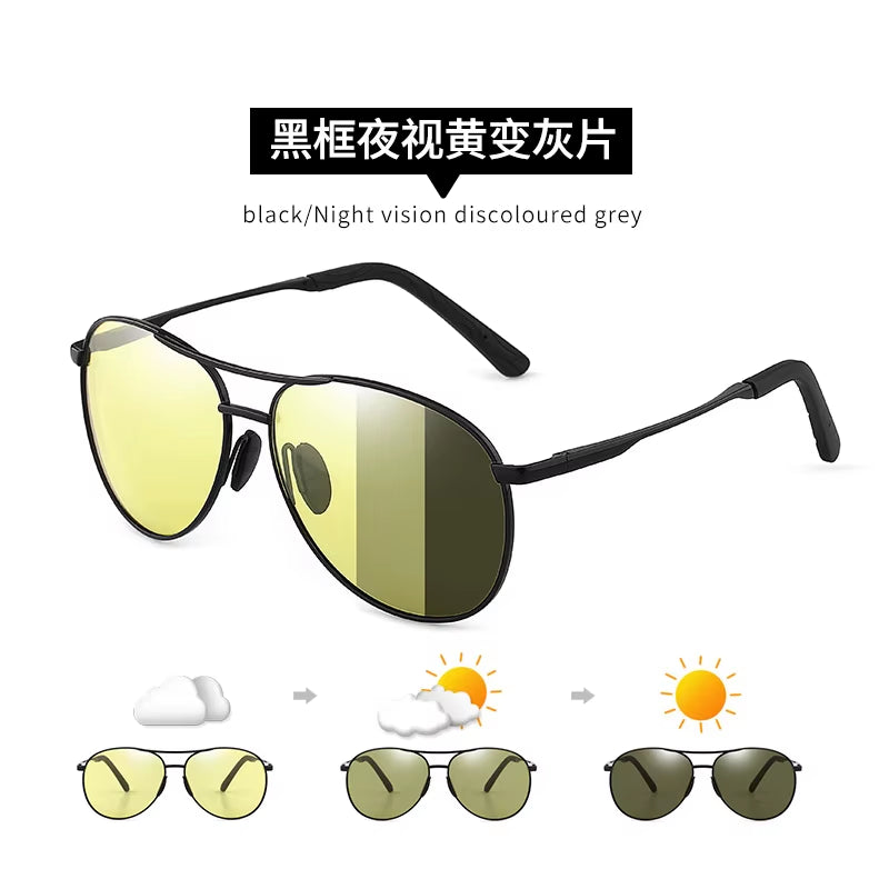 Glasses Polarized Sunglasses Driving UV400 Protection Sports Unisex Stylish Men Eyewear Retro Square Metal Fishing Vasos TT2