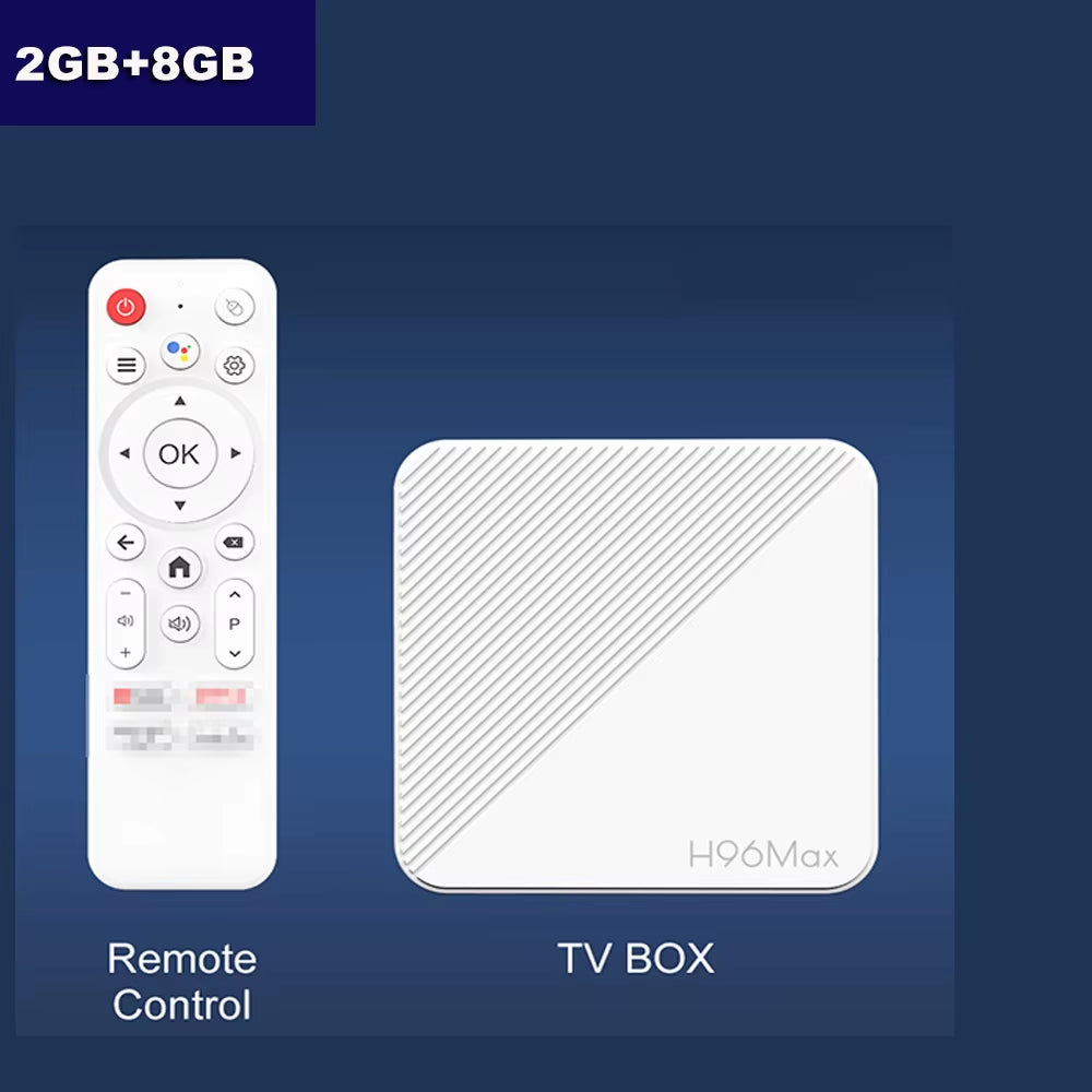 H96 MAX Android 10 TV BOX H313 4K 2.4G 5G Wifi BT 100M Lan 8GB 16GB
