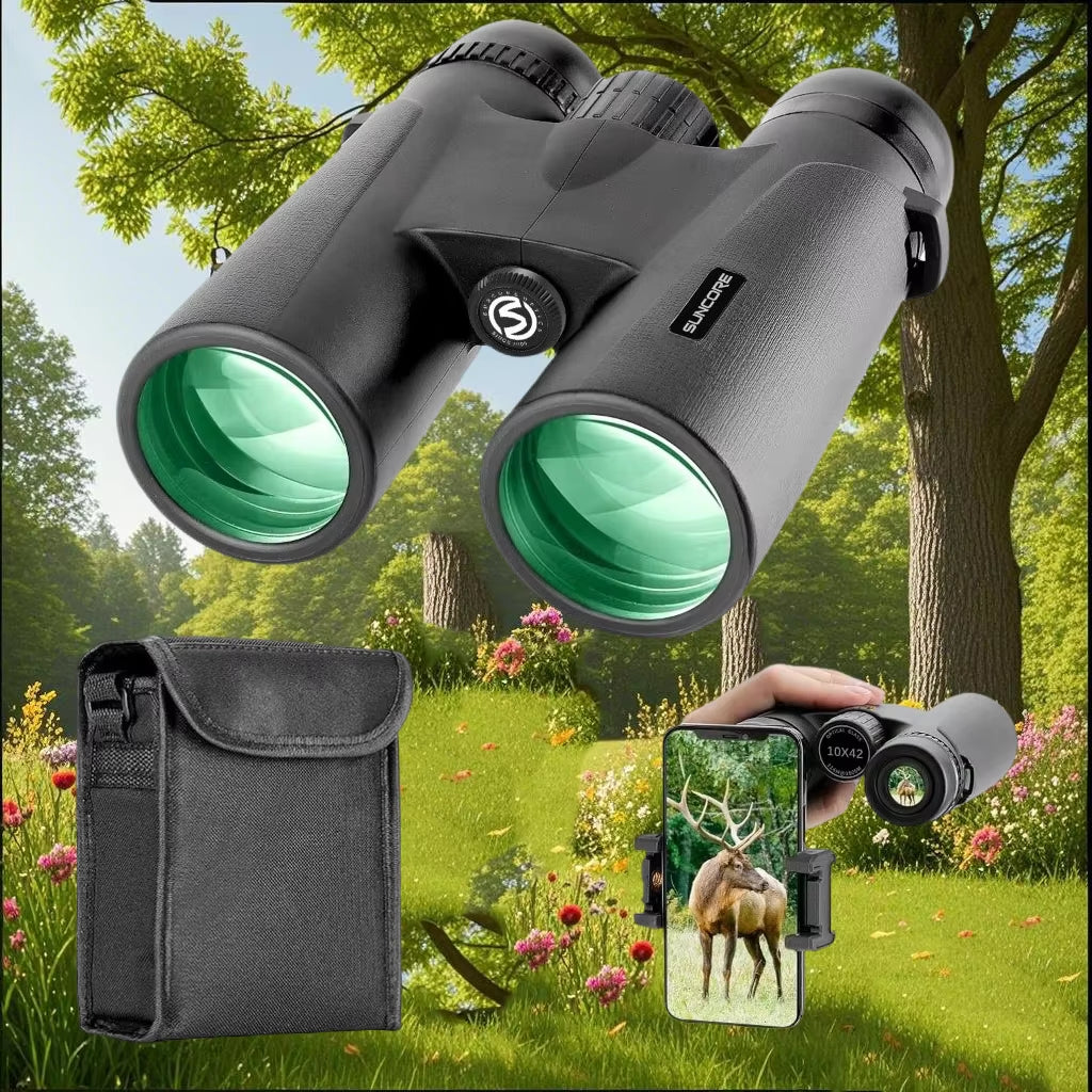 10×42High cost-performance binoculars for adults,BAK4,HD professional,for bird watching,travel,stargazing,hunting,concerts