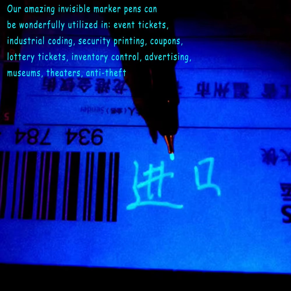 Invisible Pen Uv Light Dual Tip Highlighters Magic Pen Textmarker Markers for Poker Chess Paper Detective Game Office Stationary