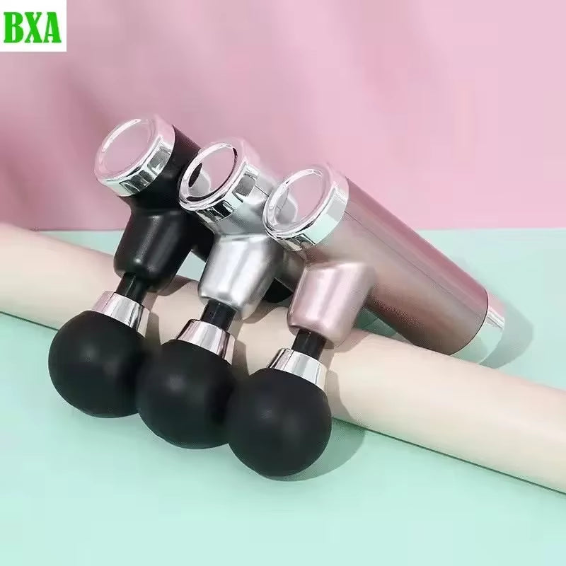 Mini Massage Gun Portable Fascia Gun Vibrating Percussion Pistol Massager for Deep Tissue Muscles Body Relaxation Fitness Device