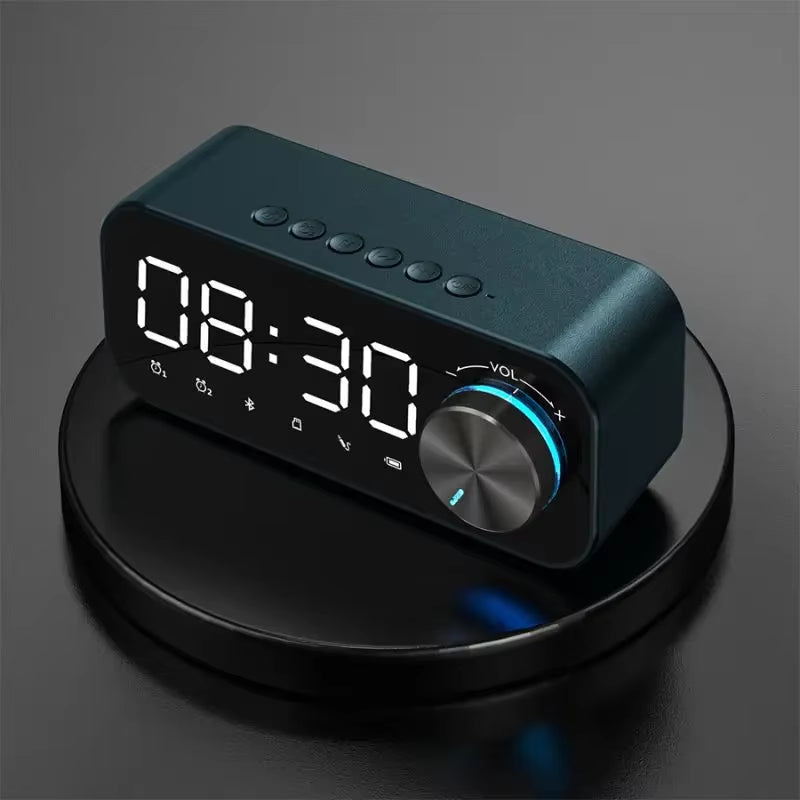 Soundbar with Clock Wireless Bluetooth Speaker Led Alarm Radio Music 5.0 Speakers Portable Bass LED USB TF Card Loudspeaker