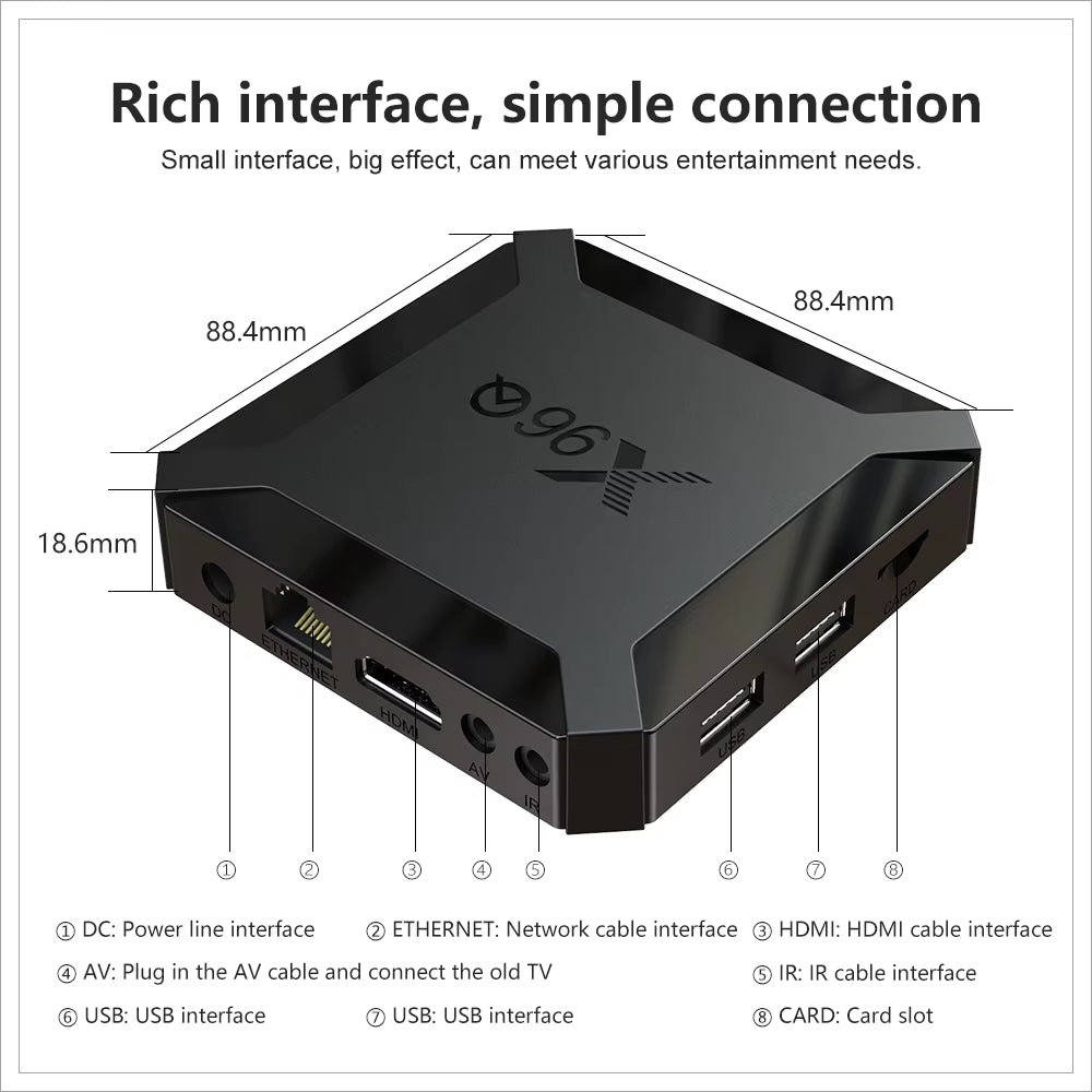 Q 2GB 16GB Android 10.0 TV Box Allwinner H313 Quad Core 4K 2.4G Wifi Google Player Youtube  1GB 8GB Set Top Box