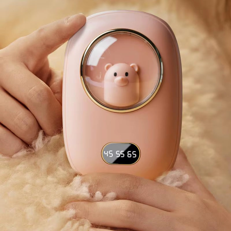 Portable Hand Warmer 10000mAh Large Capacity Electric Fast Heating Double Sided Warmth Battery Digital Display Winter Warmer