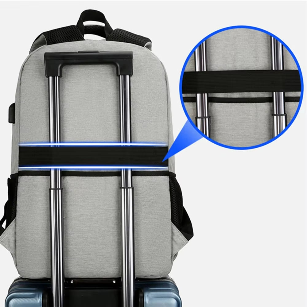 Men Business Backpack with USB Port Laptop Bag Aluminum Foil Thermal Insulation Bag Camping Picnic Backpack Lunch Bag