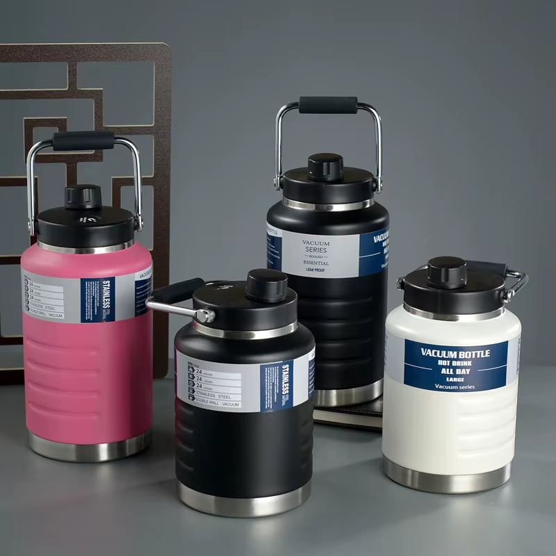 1500ML 2000ML Stainless Steel Vacuum Insulated Coffee Travel Mug Thermal Water Bottle,for Outdoor Office Cup