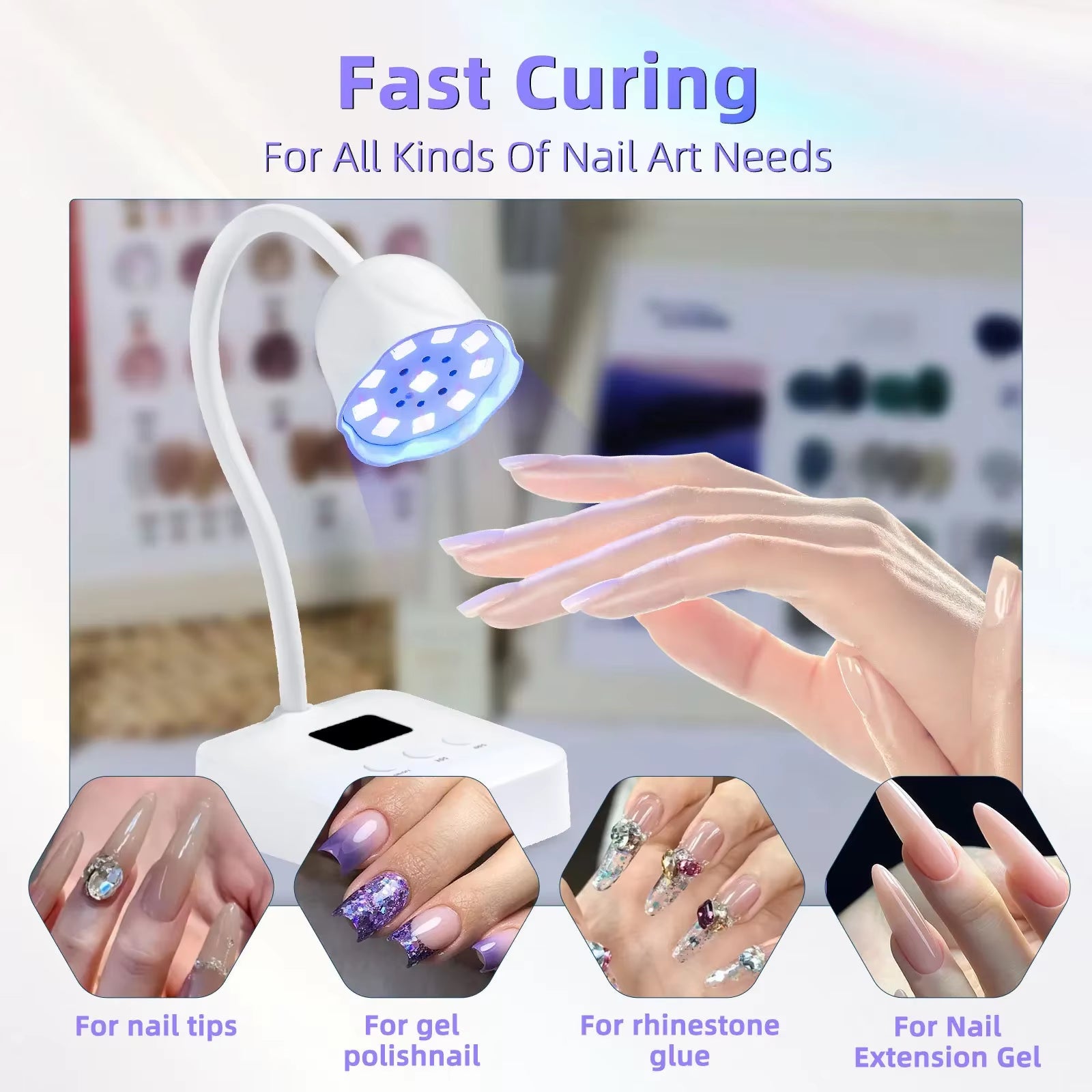 Portable UV Gel led nail lamp LED Nail art Lotus Light Quick-drying Timed USB No Blackening Hands Polish Uv Gel Curing lights