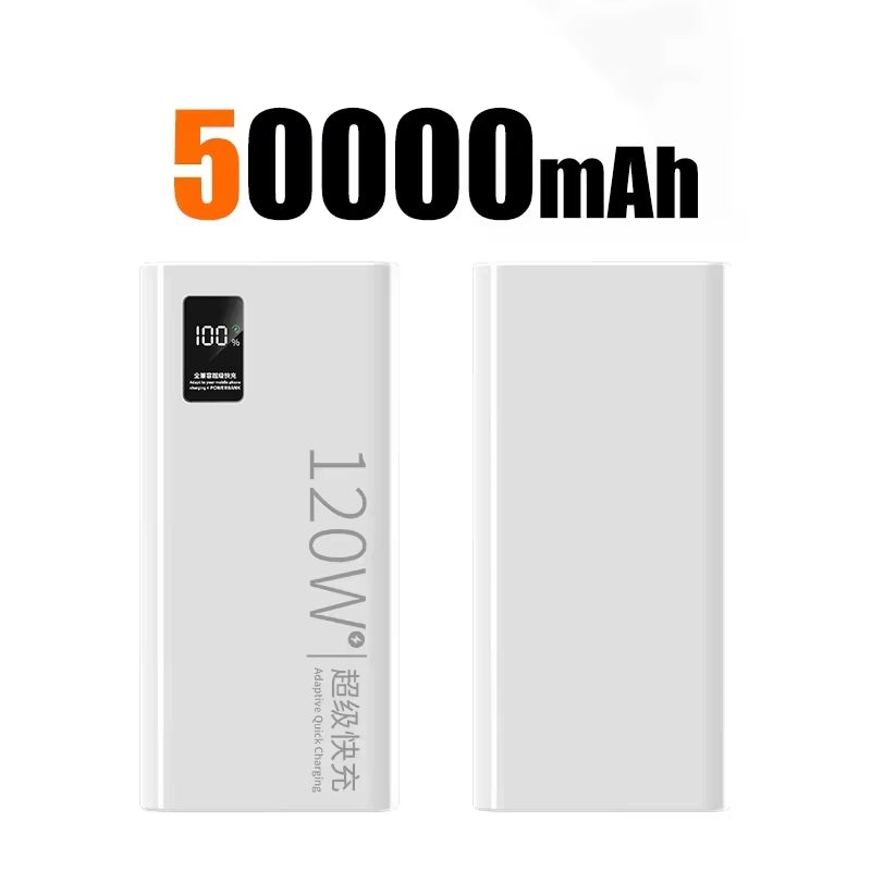 120W Super Fast Power Bank 20000mAh Charging Large Capacity Battery Charging Portable Powerbank For Samsung Huawei