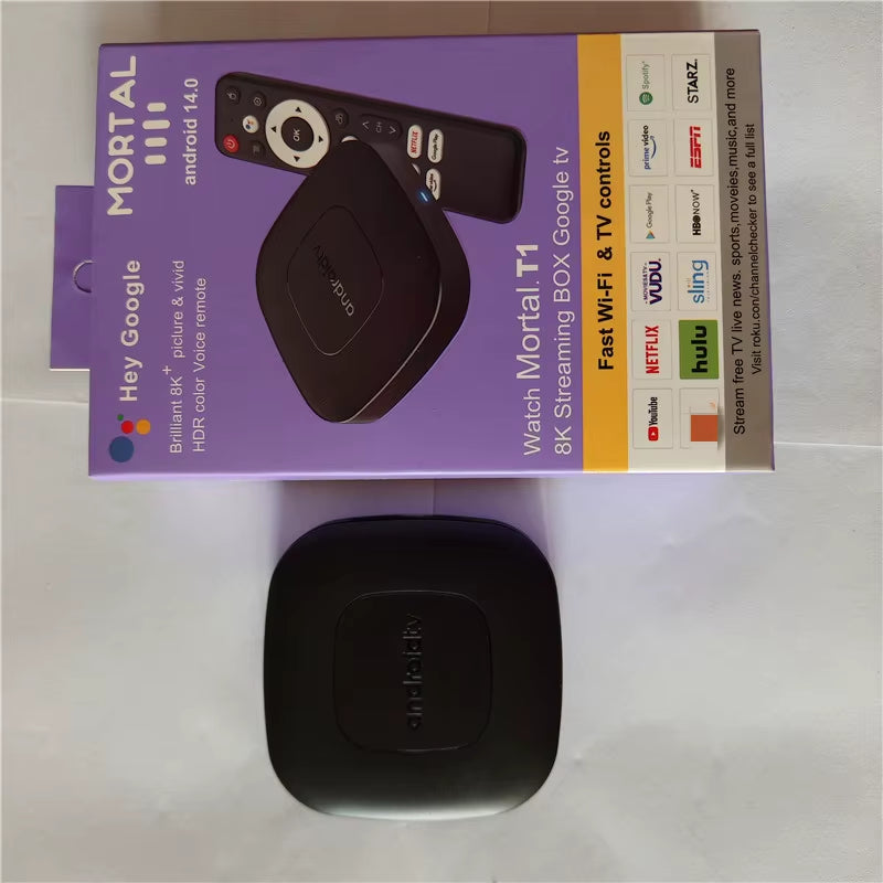 Factory Mortal T1 Android 13.0 OS Smart TV Box Allwinner H313 2GB 16GB Google Assistant Voice Remote Set Top Box PK X96Q MXQ PRO