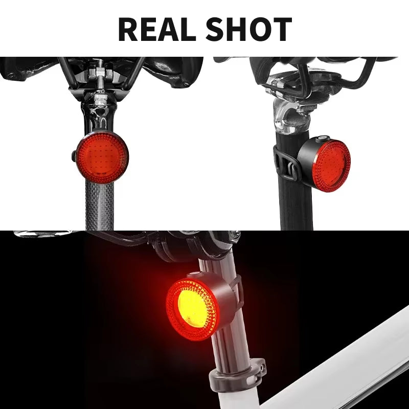 COB Bike Taillights Headlight USB Rechargeable Bicycle Safety Warning Light MTB LED Front Rear Lantern Cycling Lamp Set