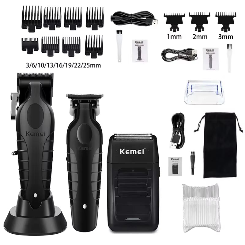 KM-2296 KM-2299 KM-1102 Hair Clipper Kit Men's Electric Shaver Hair Trimmer Machine Professional Hair Cutting Machine