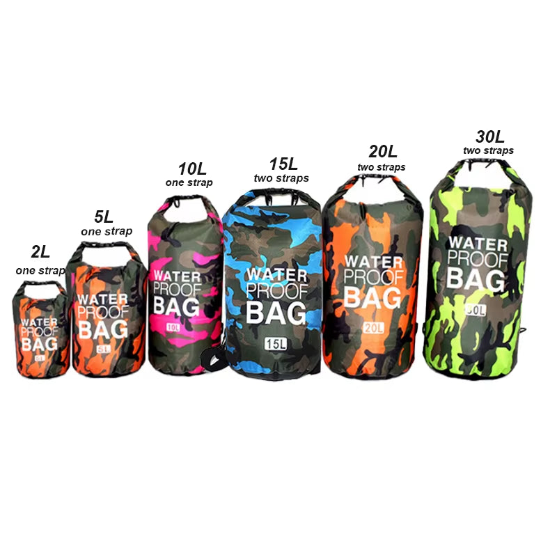 Waterproof Pounch Swimming Bag 5L/10L/15L/20L/30L PVC Drybag Large Capacity Beach Bags Watertight Water Play Swimsuit  Dry Bag