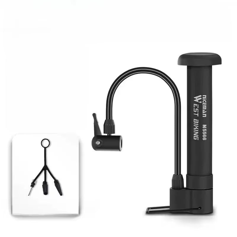For MTB Bicycle Pump 80 PSI Bike Manual Cycling Accesories for West Biking Air Pump Balloon Tire Inflator Valve Floor Pump