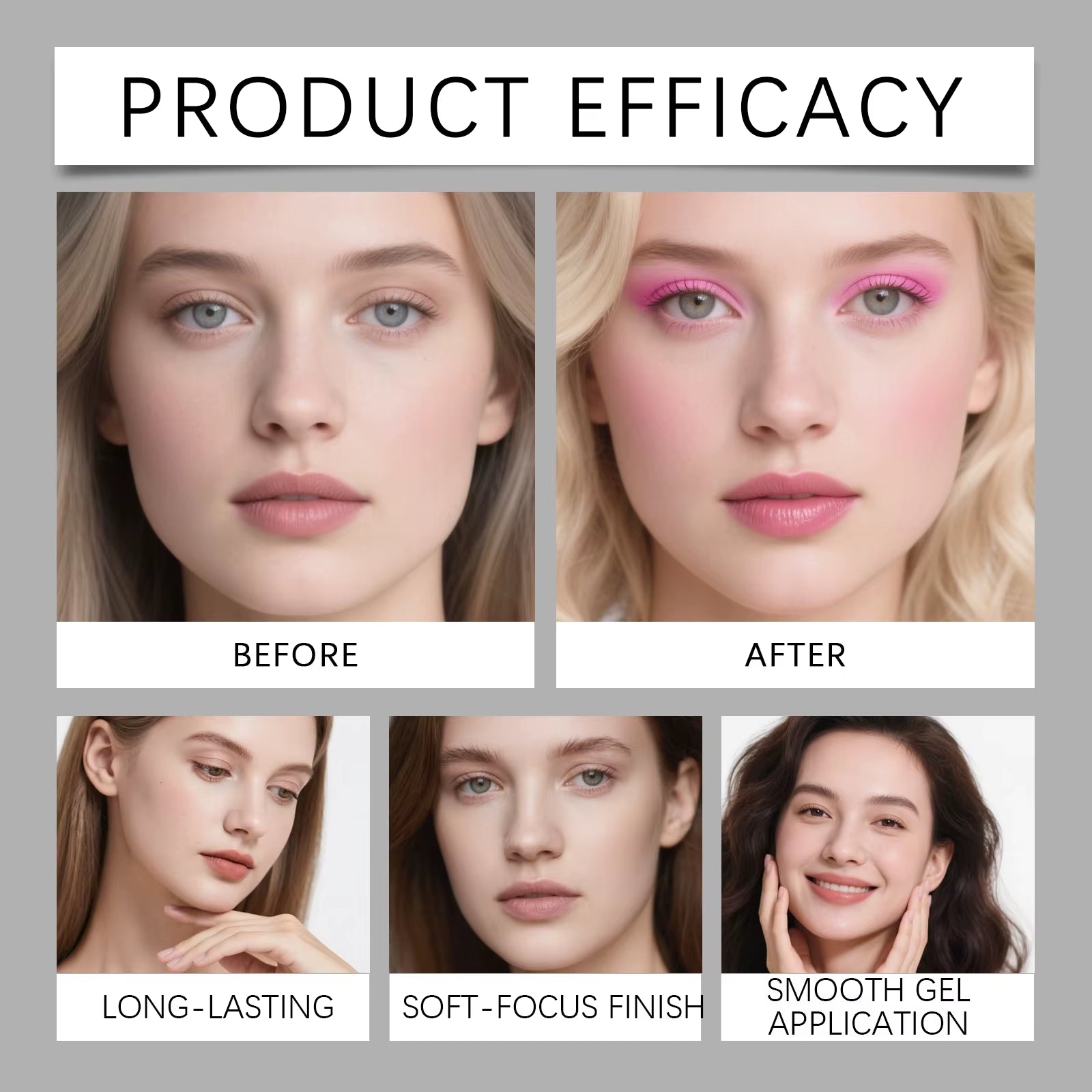 zephoco Matte Blush Powder Long Lasting Waterproof Cheek Makeup Natural Flush Color Easy To Blend No Fly Away Daily Wear 4Colors