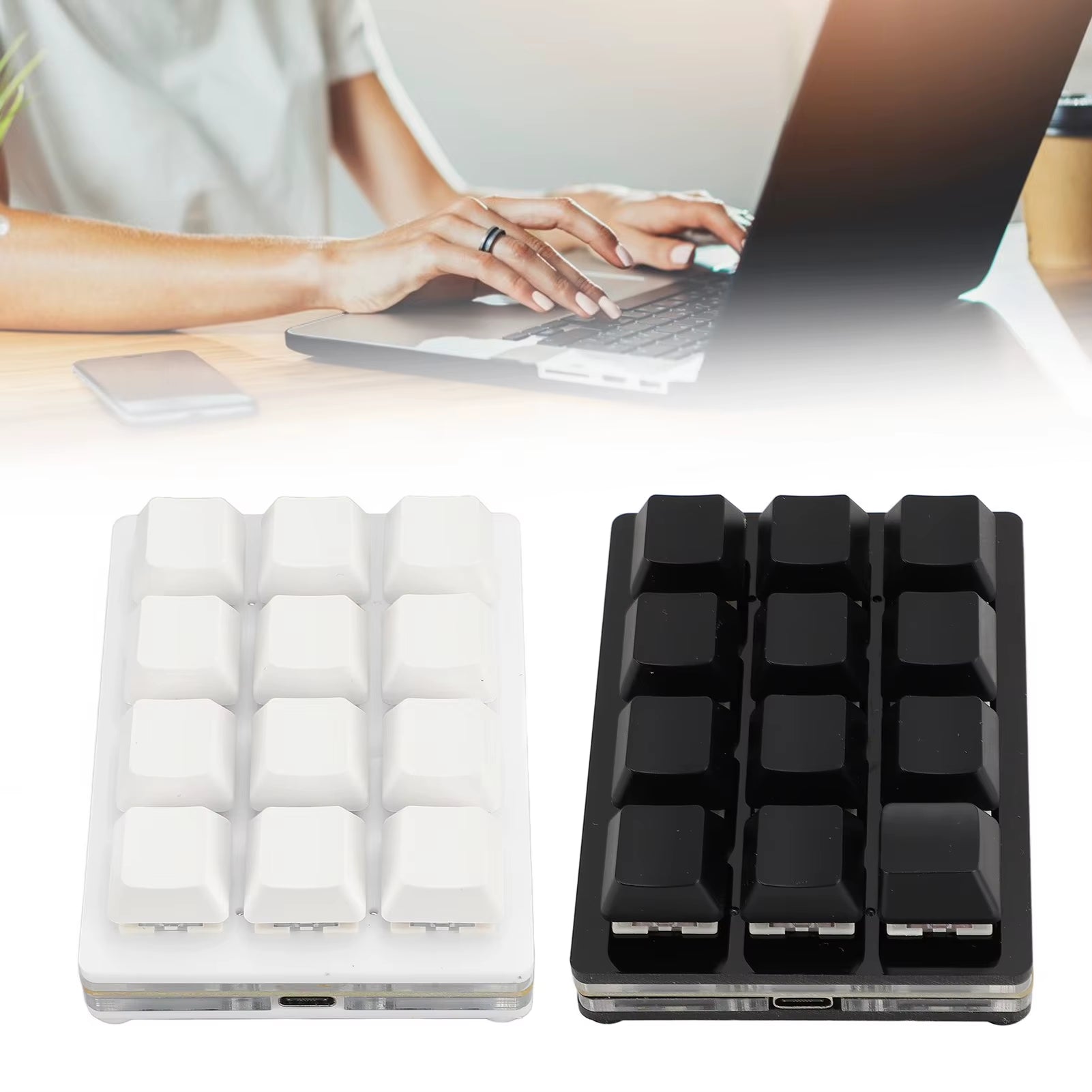 12 Key Mechanical Gaming Keyboard 12 Key Mechanical Gaming Keyboard  USB Wired RGB Red Switch Programmable Macro Keyboard