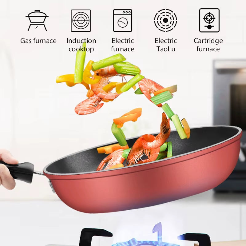 New Crystal Diamond Non-Stick Pan Multi-functional Frying Pan Iron Easy to Clean Kitchen Cookware Gas Induction Cooker