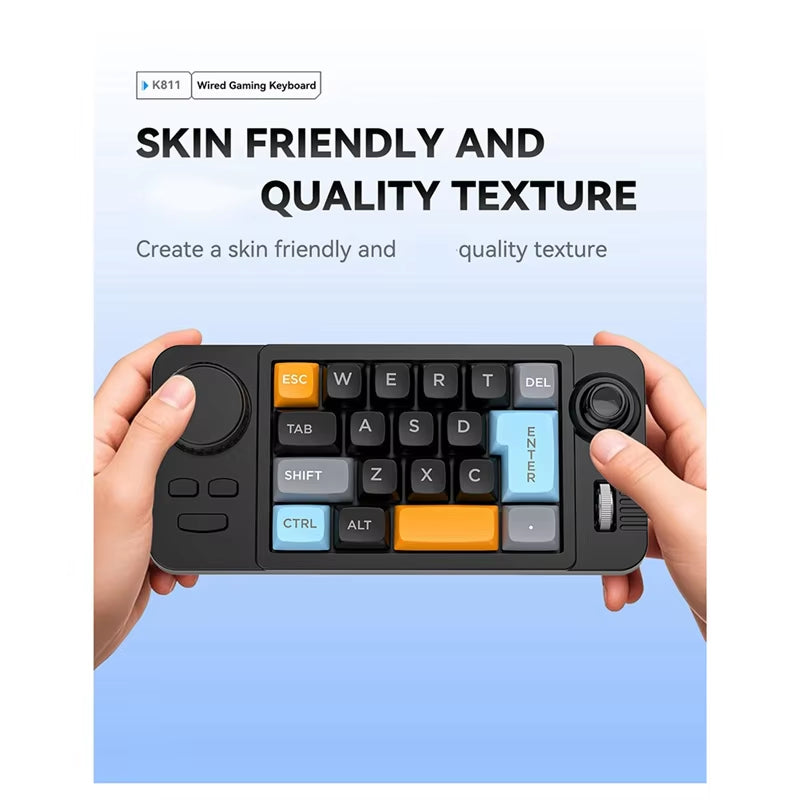 19-Key Macro-Defined Joystick Dual-Wheel RGB Hot-Swappable Macro-Defined Wired Mechanical Gaming Keyboard For Win10