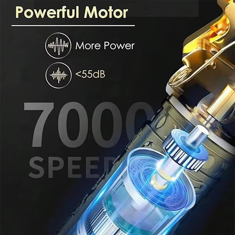 T9 Professional Retro Electric Cordless Hair Clipper Grade Rechargeable Hair Trimmer Kit with Dragon Engraved Retro Design