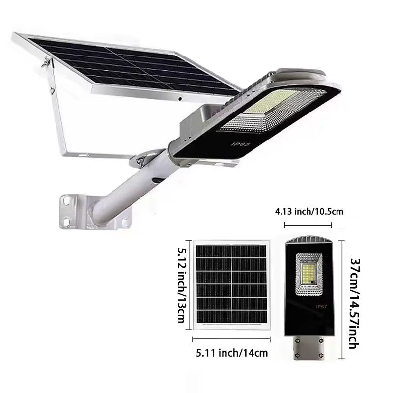 RUISENZHUO Powerful Solar Road Light,Outdoor Solar Street Lamp,Waterproof Automatic Dusk to Dawn Street Light,For Garage Garden