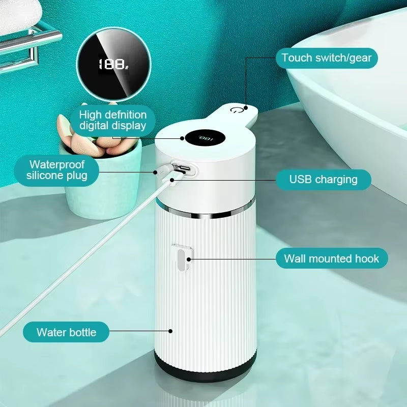 420ML Large Capacity Automatic Smart Senor Soap Dispenser Wall-Mounted Electric Foam/Liquid Model Hand Dish Washing Pump Machine