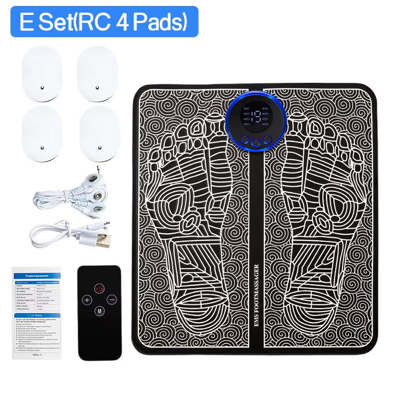 Electric Ems Foot Massager Pad Feet Acupoints Massage Mat Shock Muscle Stimulation Improve Blood Circulation Health Care