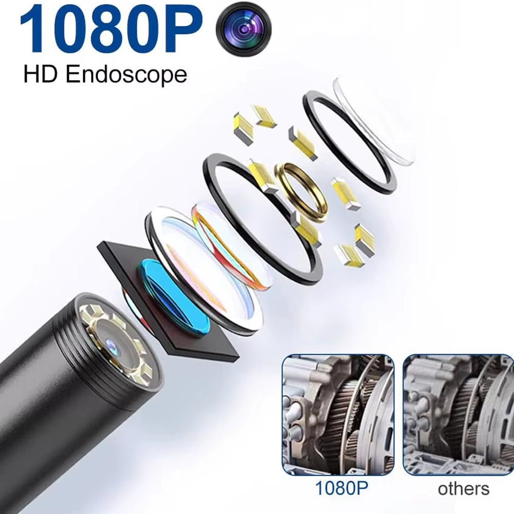 Type-C Endoscope Camera 1080P 2MP  1/3/5/10M Inspection Camera Car Pipeline Borescope For Android IOS iphone(15,16)