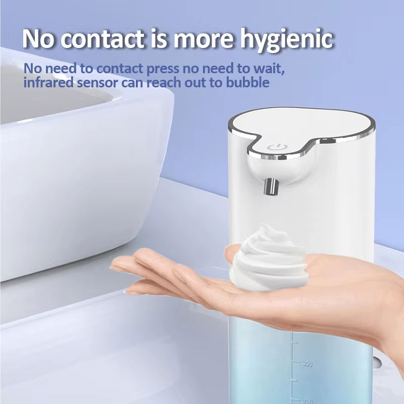 Automatic Soap Dispensers 400ml 4-Gears Adjustable Bathroom Smart Washing Hand Machine USB Rechargeable Touchless Hand Sanitizer