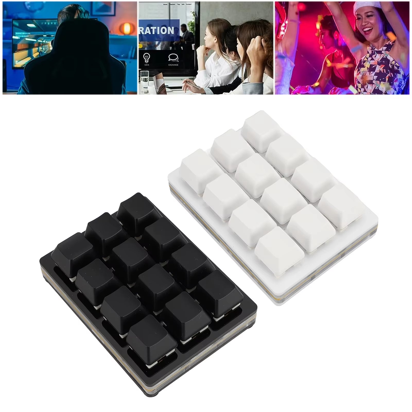 12 Key Mechanical Gaming Keyboard 12 Key Mechanical Gaming Keyboard  USB Wired RGB Red Switch Programmable Macro Keyboard